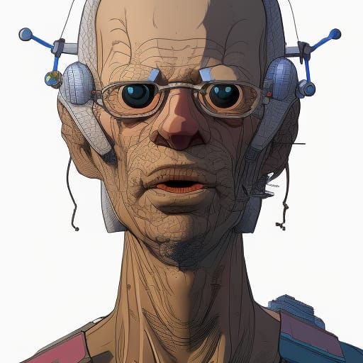 Chrome Humanoid AI Robot with LED Lights