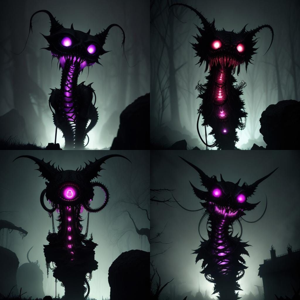 Creepy Cute Eldritch Horror in Volumetric Lighting