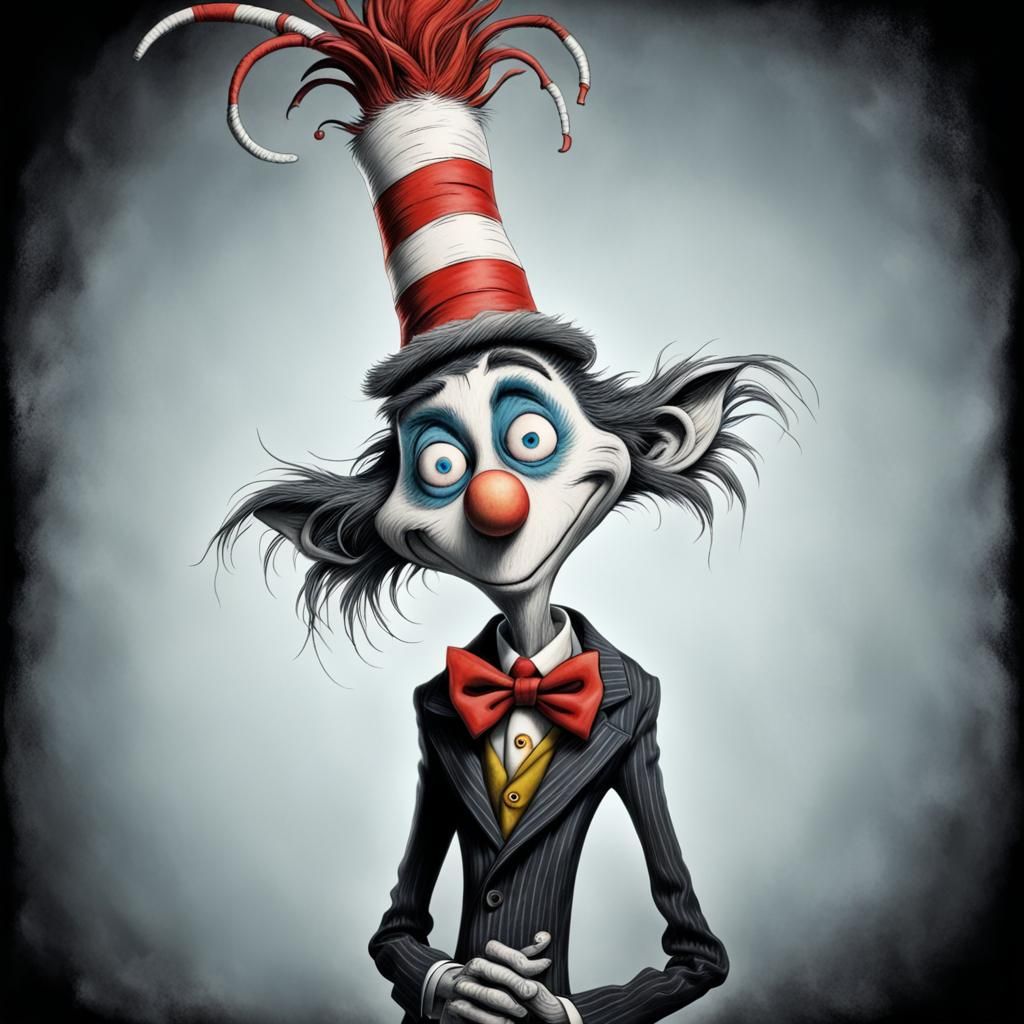 Unique Character in Burtonesque Seussian Style