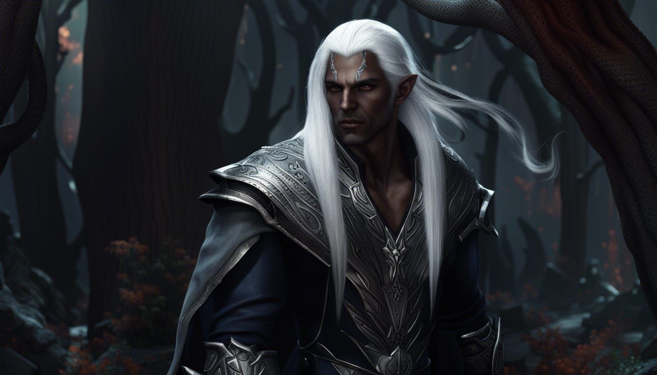Dark Elf Assassin: Detailed Fantasy Concept Art