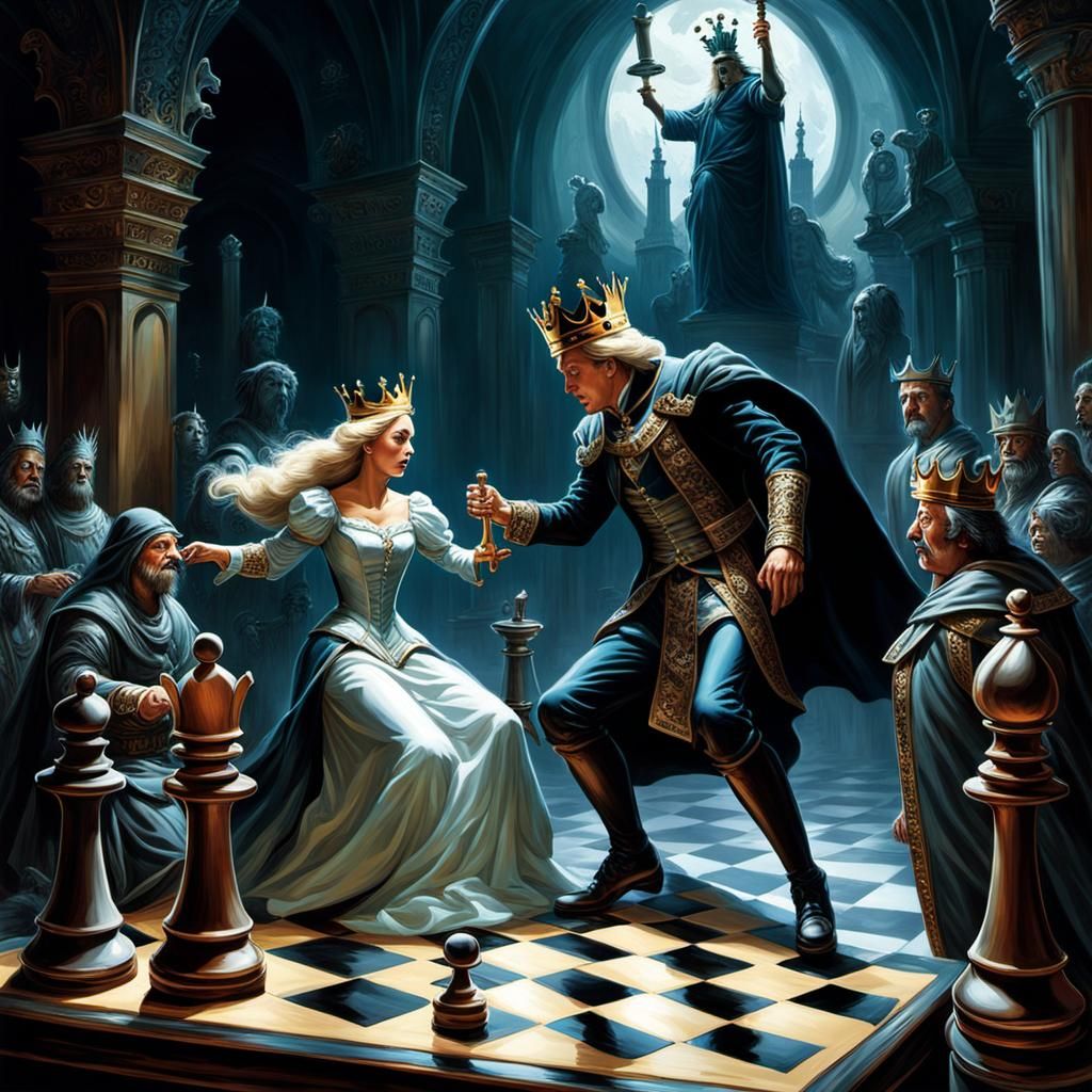 Chess King and Queen's Escape: Sinister Horror