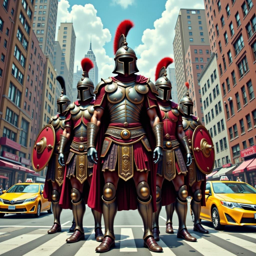 Ancient Rome Meets Modern NYC in Dynamic, Futuristic Style