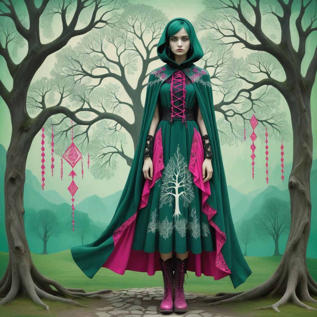 The surreal elegance of an emo priestess