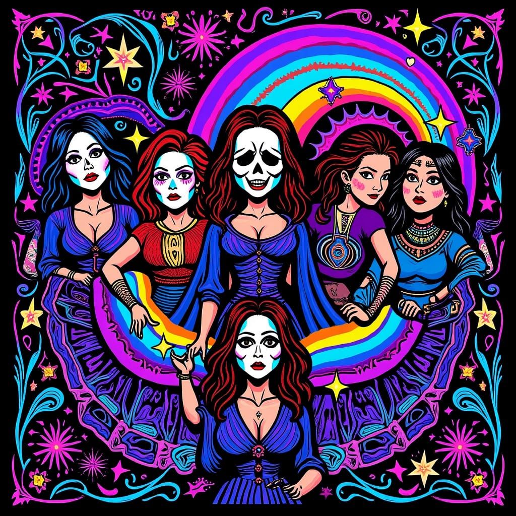 Rainbow Horror: Curvy Women in Villain Masks