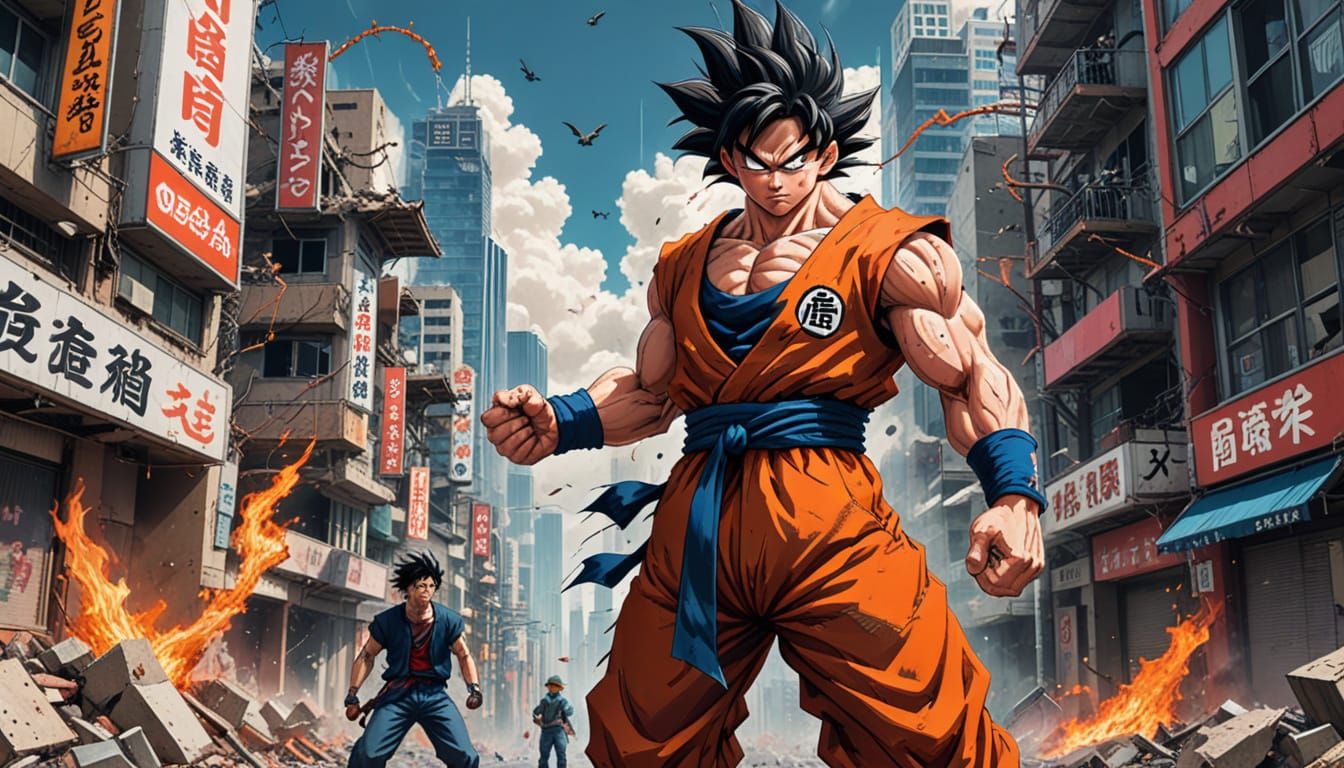 Evil Goku Destroy The Metropolis