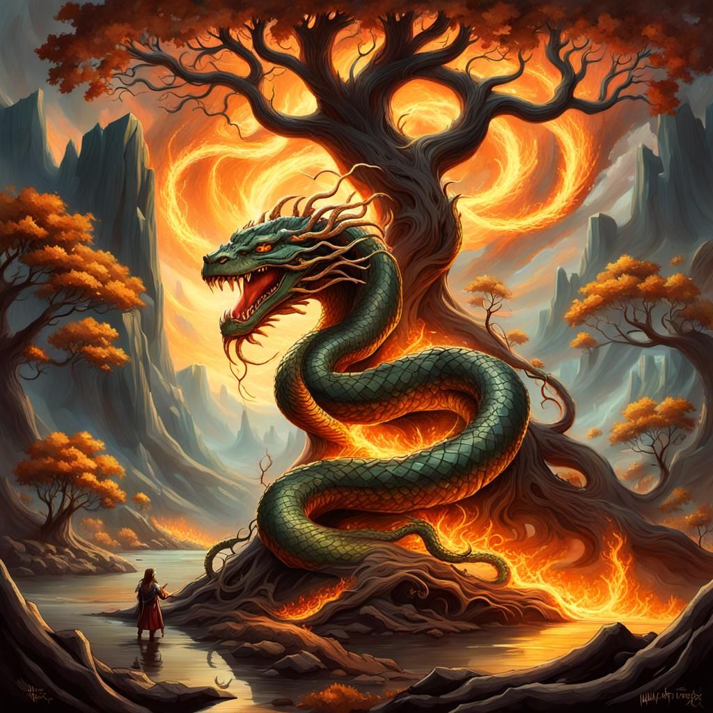 Jörmungandr Wraps Yggdrasil as World Burns