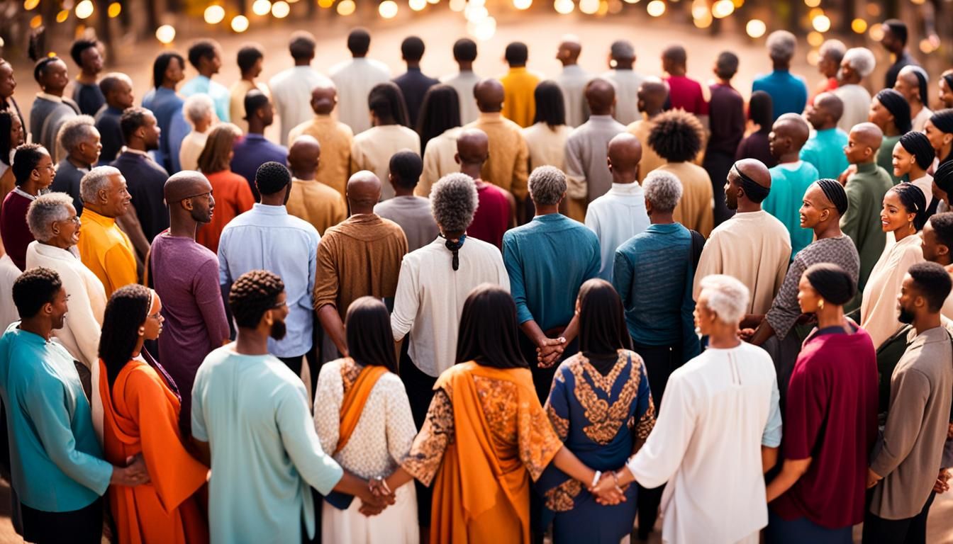 Diverse People United in Circle of Peace