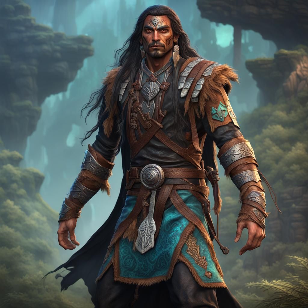 Aztec-Inspired Ranger in Ethereal Fantasy Style