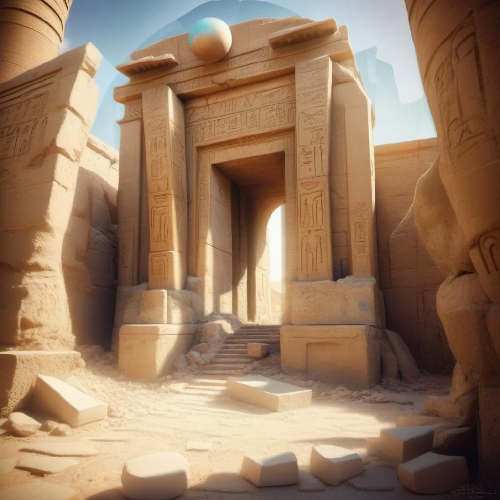 Egyptian Gateway in Speedpainting Style