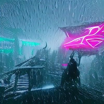 Cyberpunk Skyrim: Neon Cityscape of the Future
