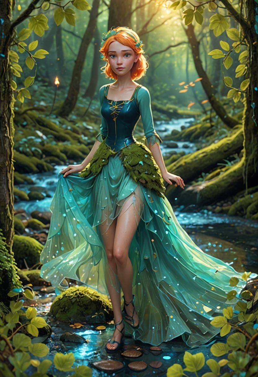 Katrina Van Tassel in Forest: Pixar 3D Art