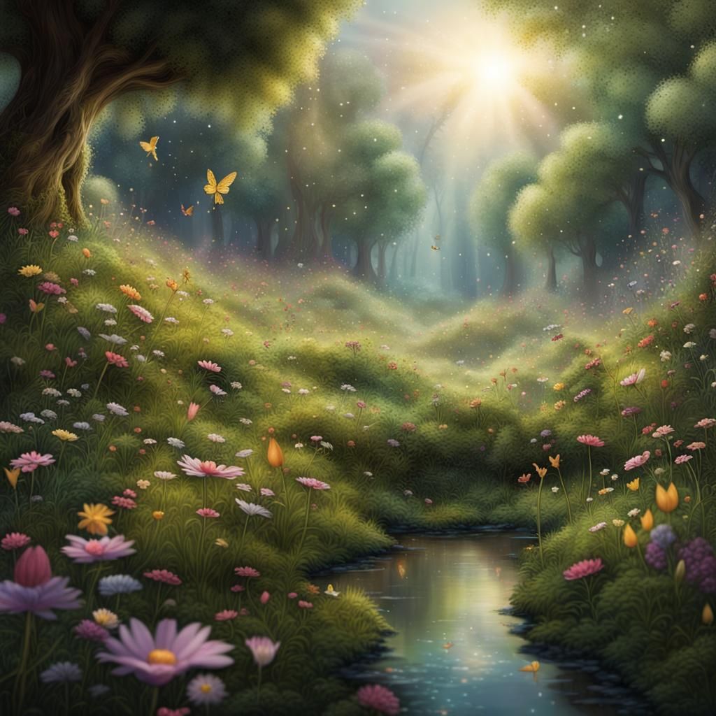 Enchanted Fairy Meadow: A Magical Vista