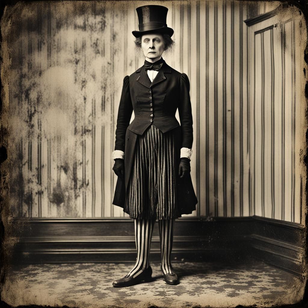 Gothic Woman in E. J. Bellocq Style Photograph