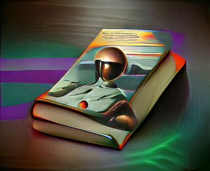Retro Sci-Fi Book Cover in 1970s Style