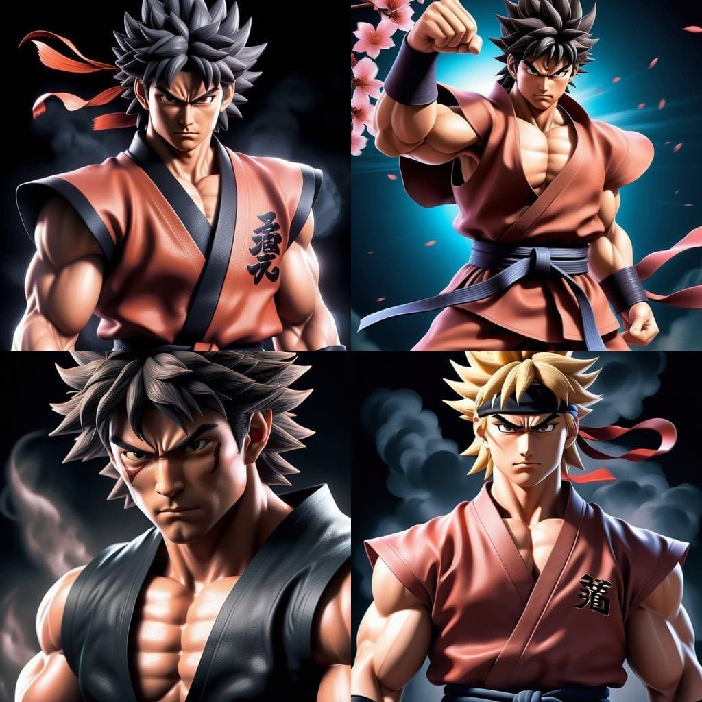 Ken Masters as Ryu in Obsidian Gi