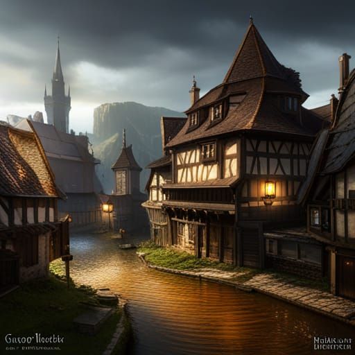 Fantasy Medieval Poland in Dark Concept Art
