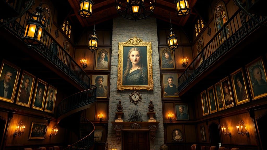 Medieval-Inspired Grand Reception Hall with Ornate Details