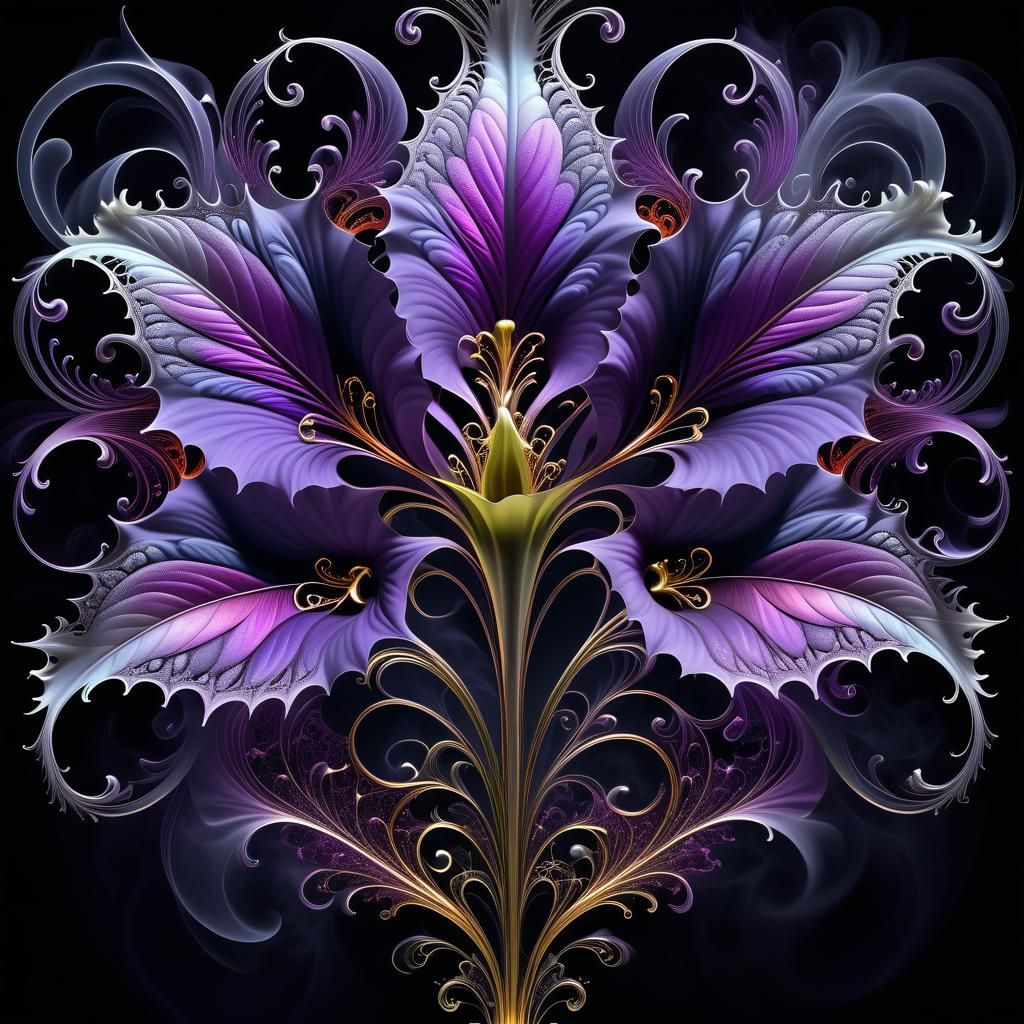 Campanula Vampire in Gothic Kinetic Pointillism