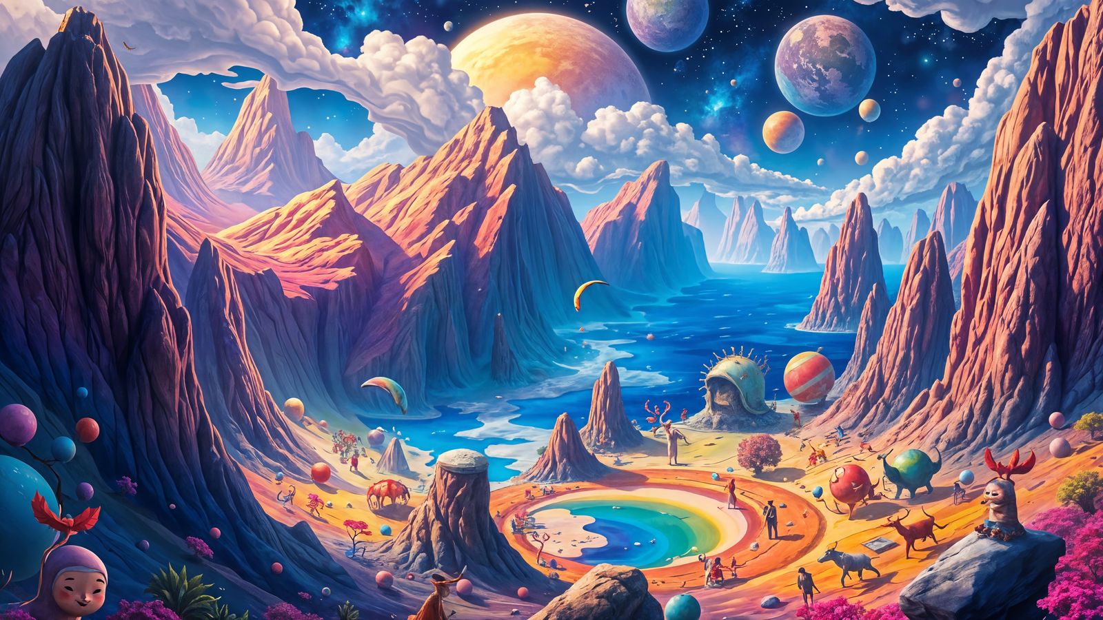 Dreamscapes of Ephemeral Wonders in Vibrant Color