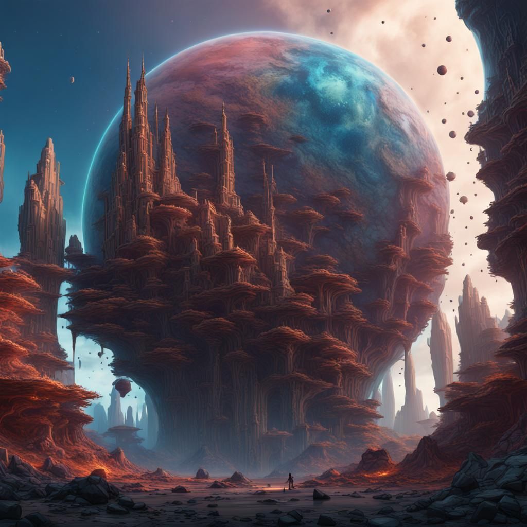 Interdimensional Planetscape in Detailed Matte Painting