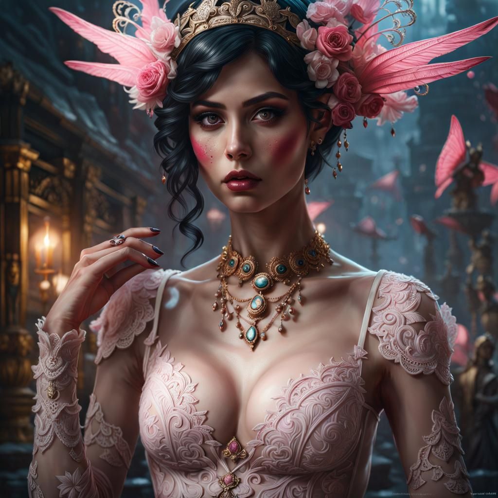 Detailed Photo of Italian Pixie in Office, Digital Art