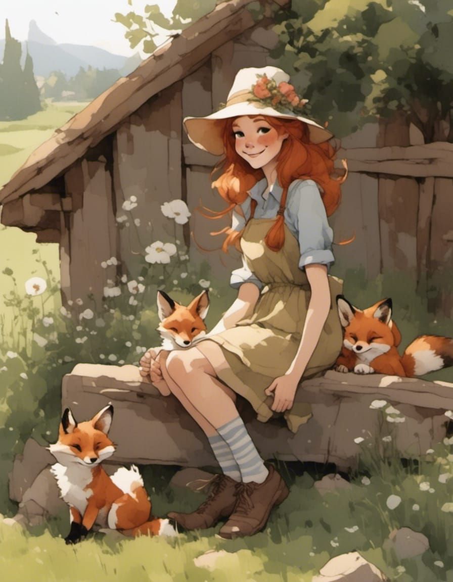 Fox-girl Vixen with some friends