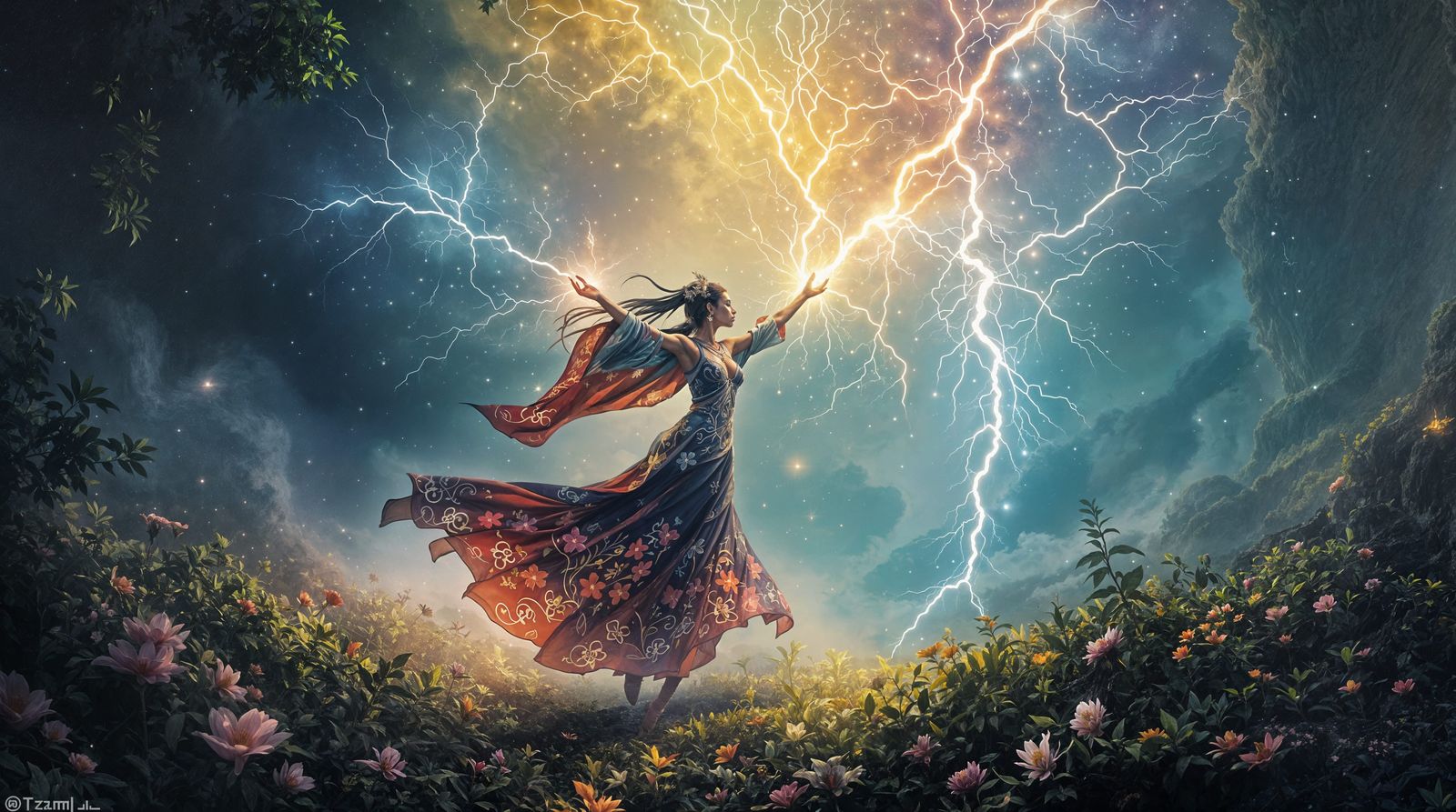 Andean Alchemist Goddess Unleashes Cosmic Lightning