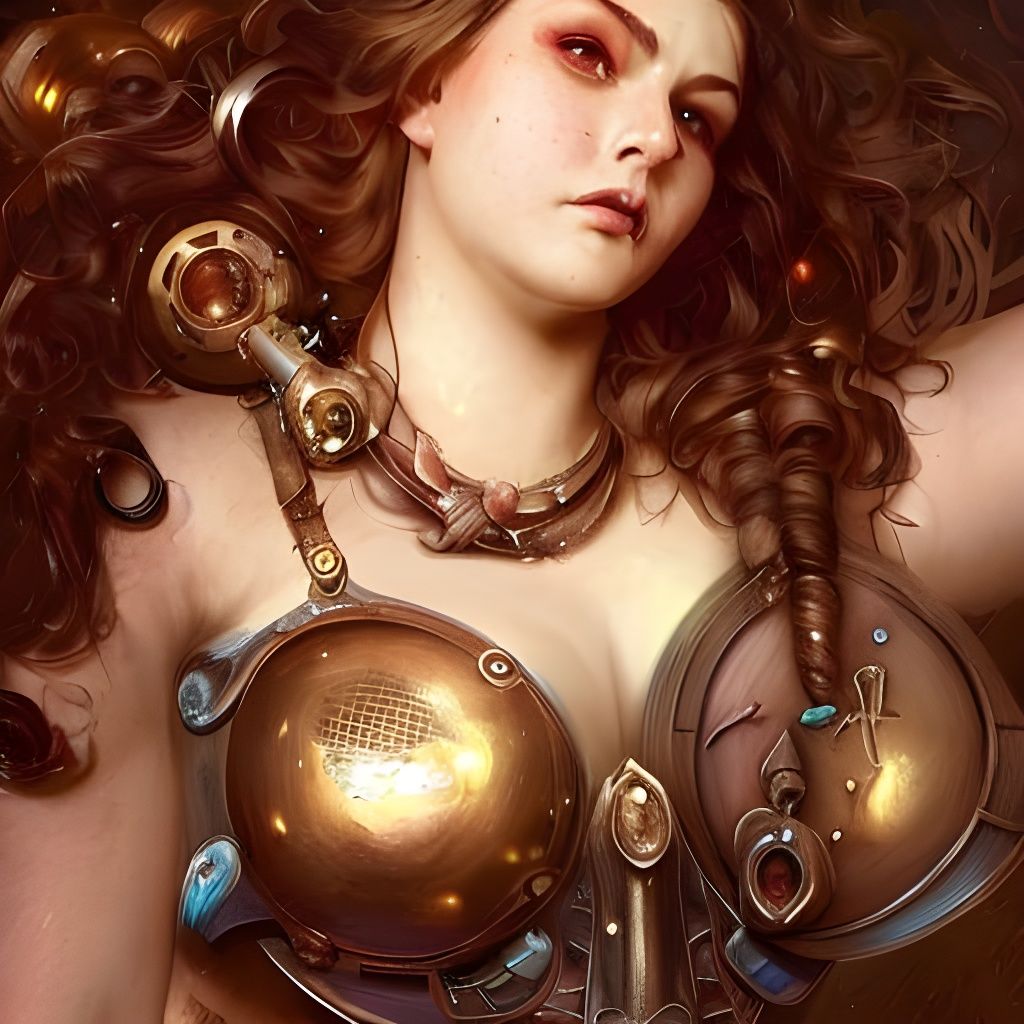 Steampunk Portrait in Hyperdetailed Lighting