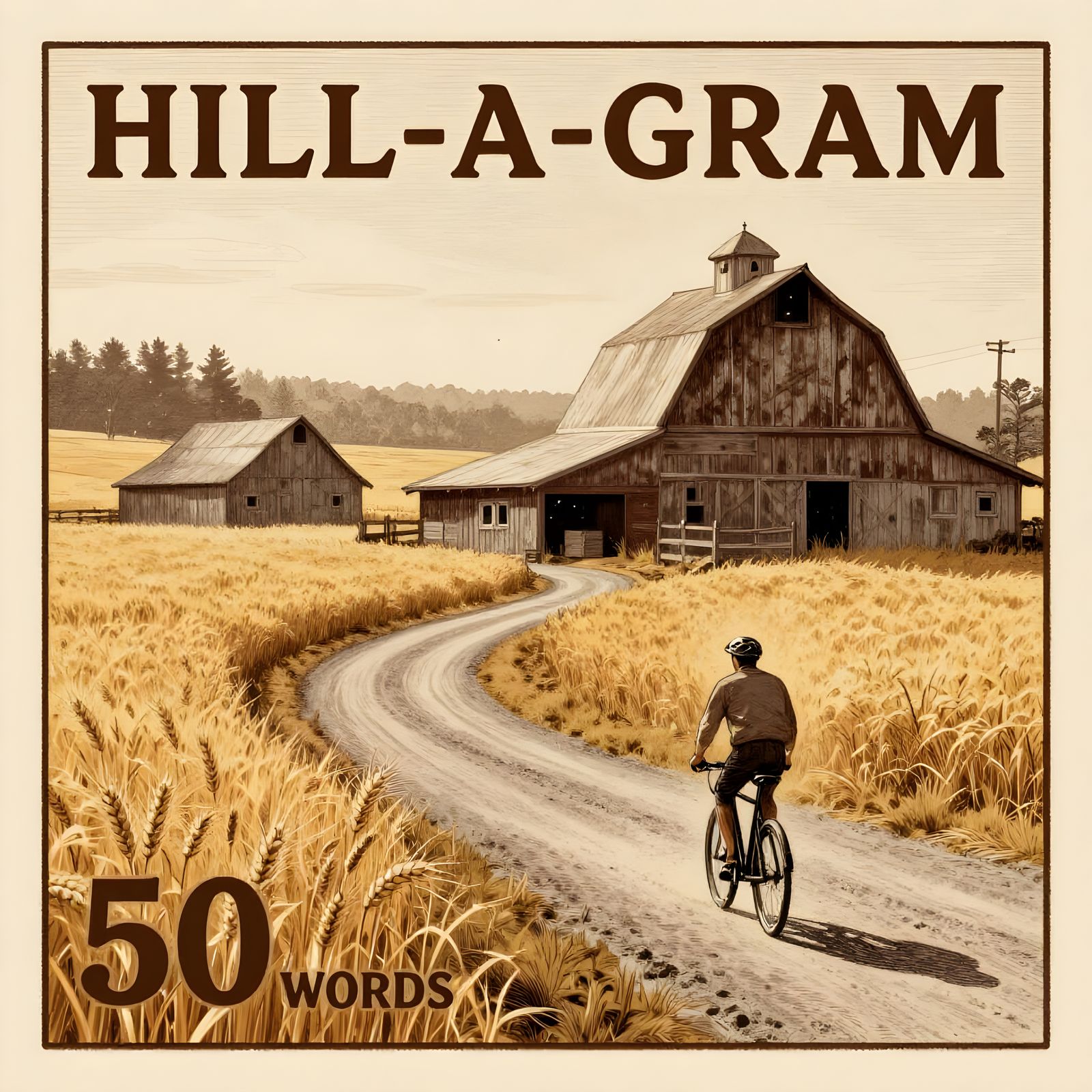 Vintage Deliveryman on Country Road in Sepia Tones