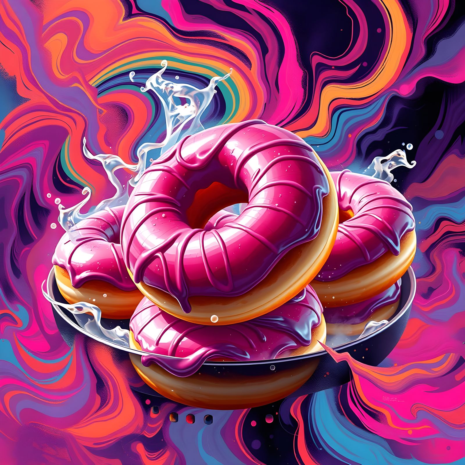 Electric Doughnut Dreams in Neon Light