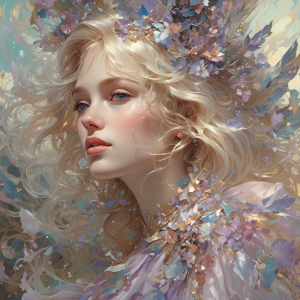 Foil Abstract Design with Metallic Effect