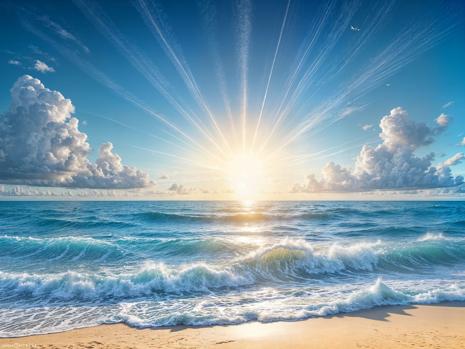 Golden Hour Paradise: Tropical Beach Scene