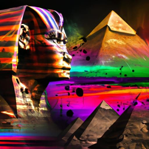 Hyperrealistic Pyramids and Sphinx of Ancient Egypt