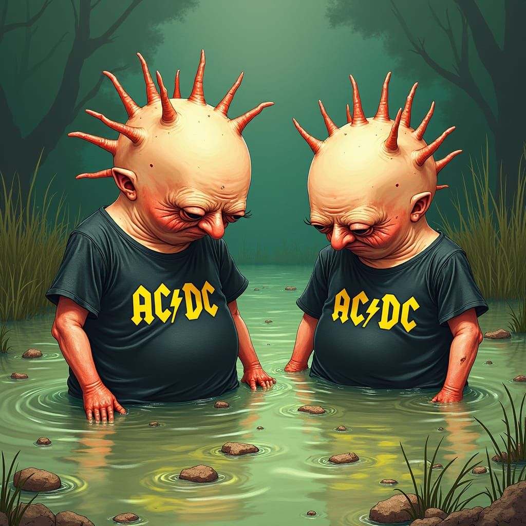 Grotesque Minions Emerge in a Nightmarish Swamp