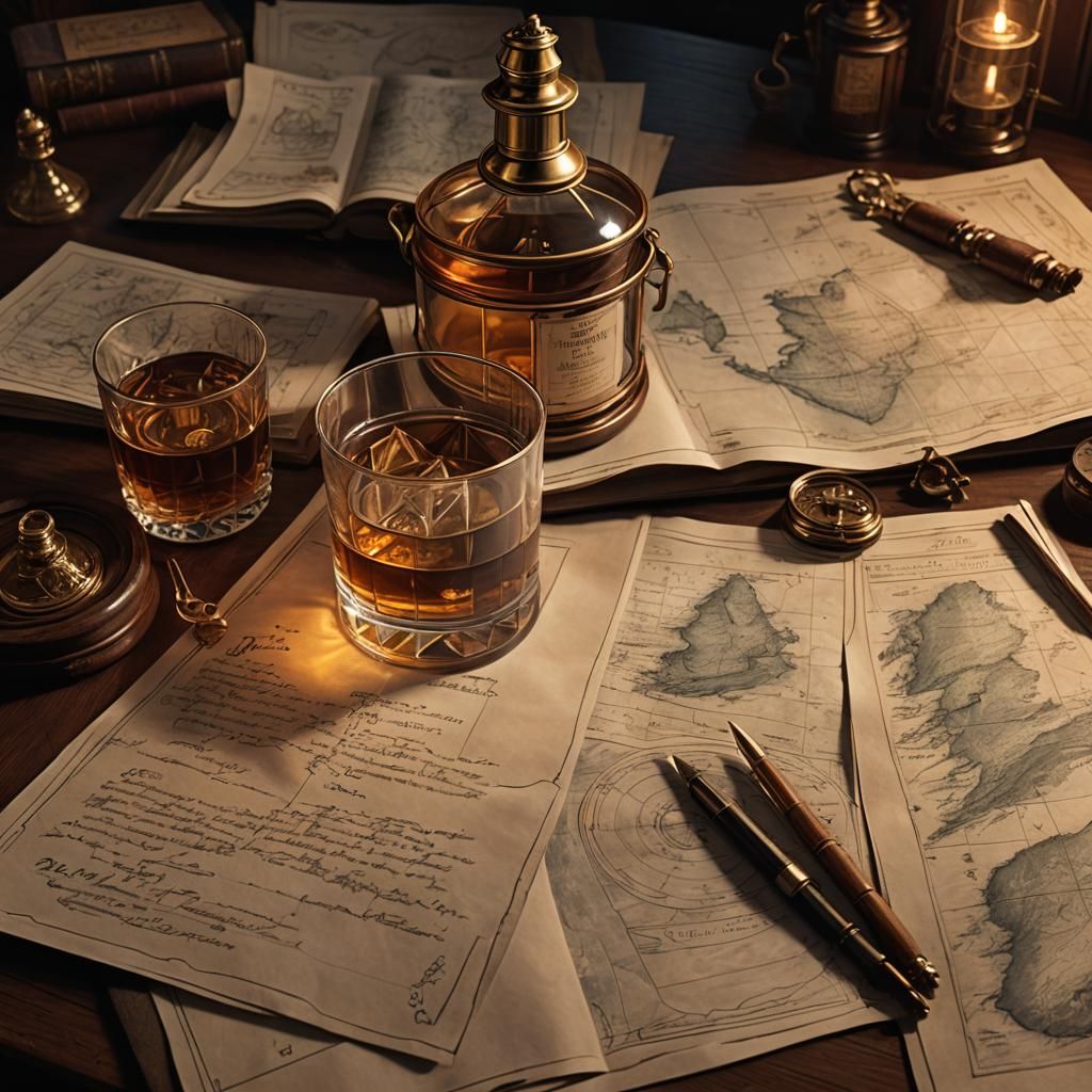 A Sea Captain's Quarters in Classic Fantasy Style