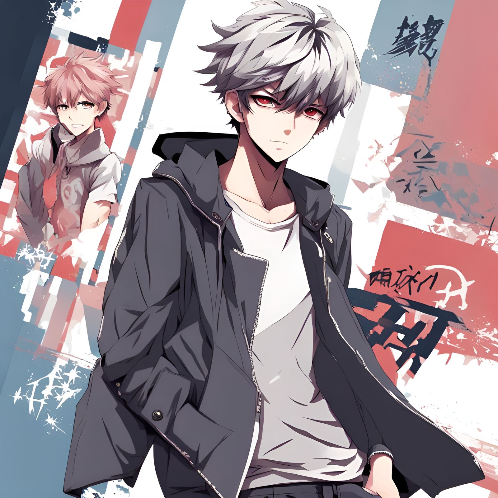 Stylish Anime Boy Ready for Adventure