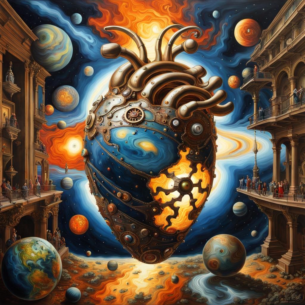 Solar System Heart Fantasy V2 🌍☀️🔥