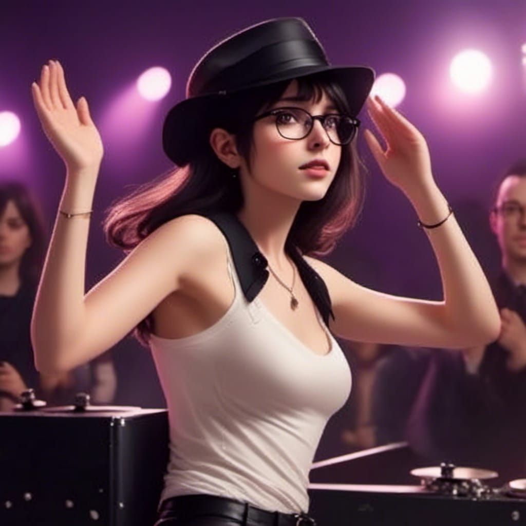 Concert Photography: Woman Cheering for Band