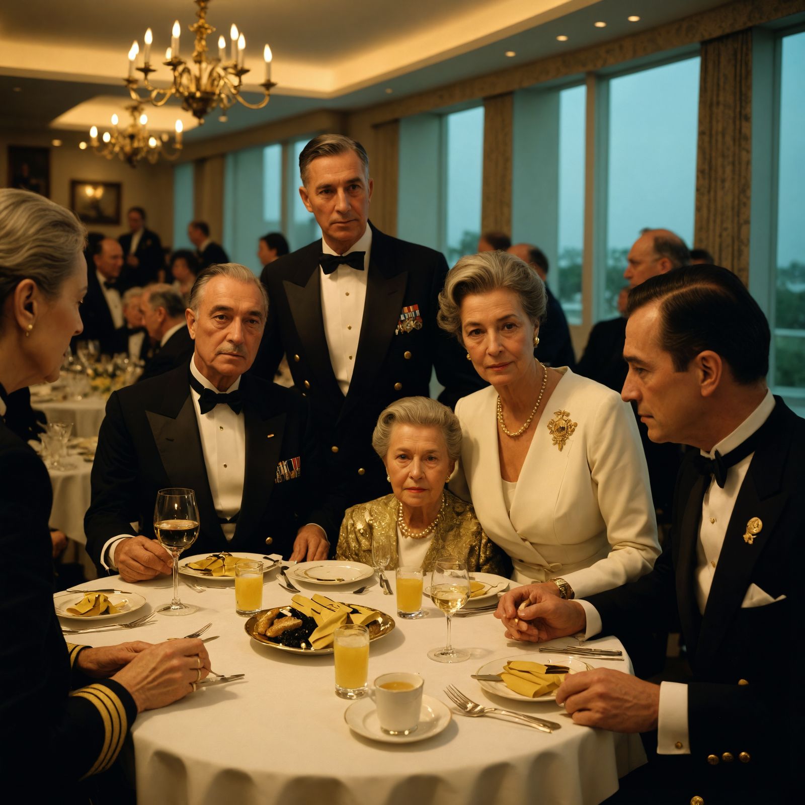 Family Dinner in 1940s Elegance