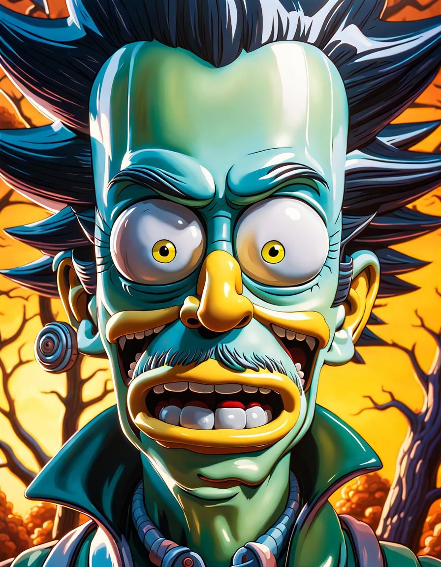 Colossal Horror Treehouse in Cartoon Style