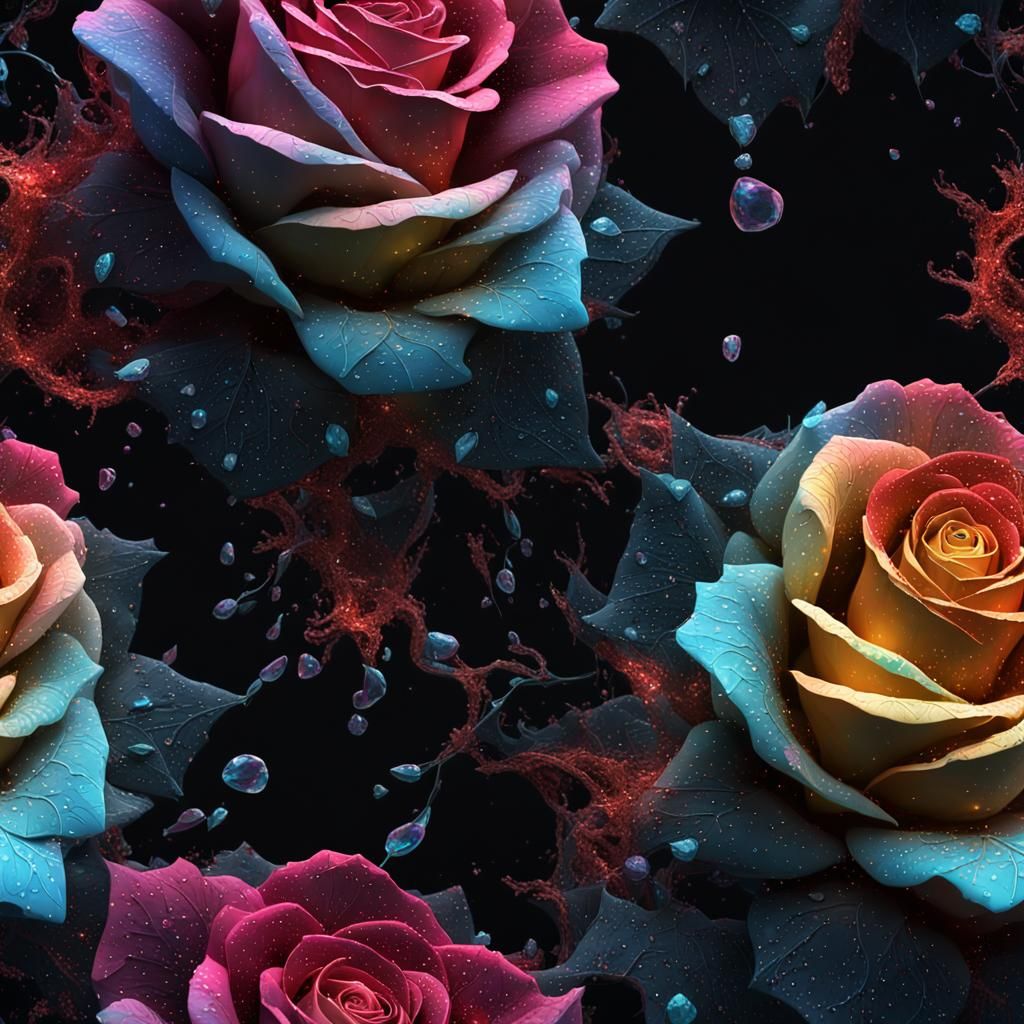 Magical Roses with Fractal Effects in 3D