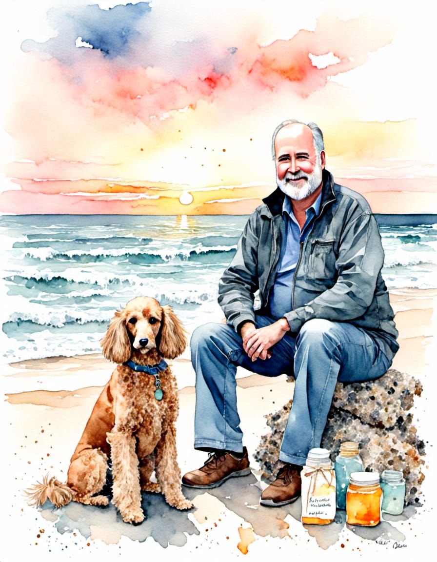 Enjoying a beach break