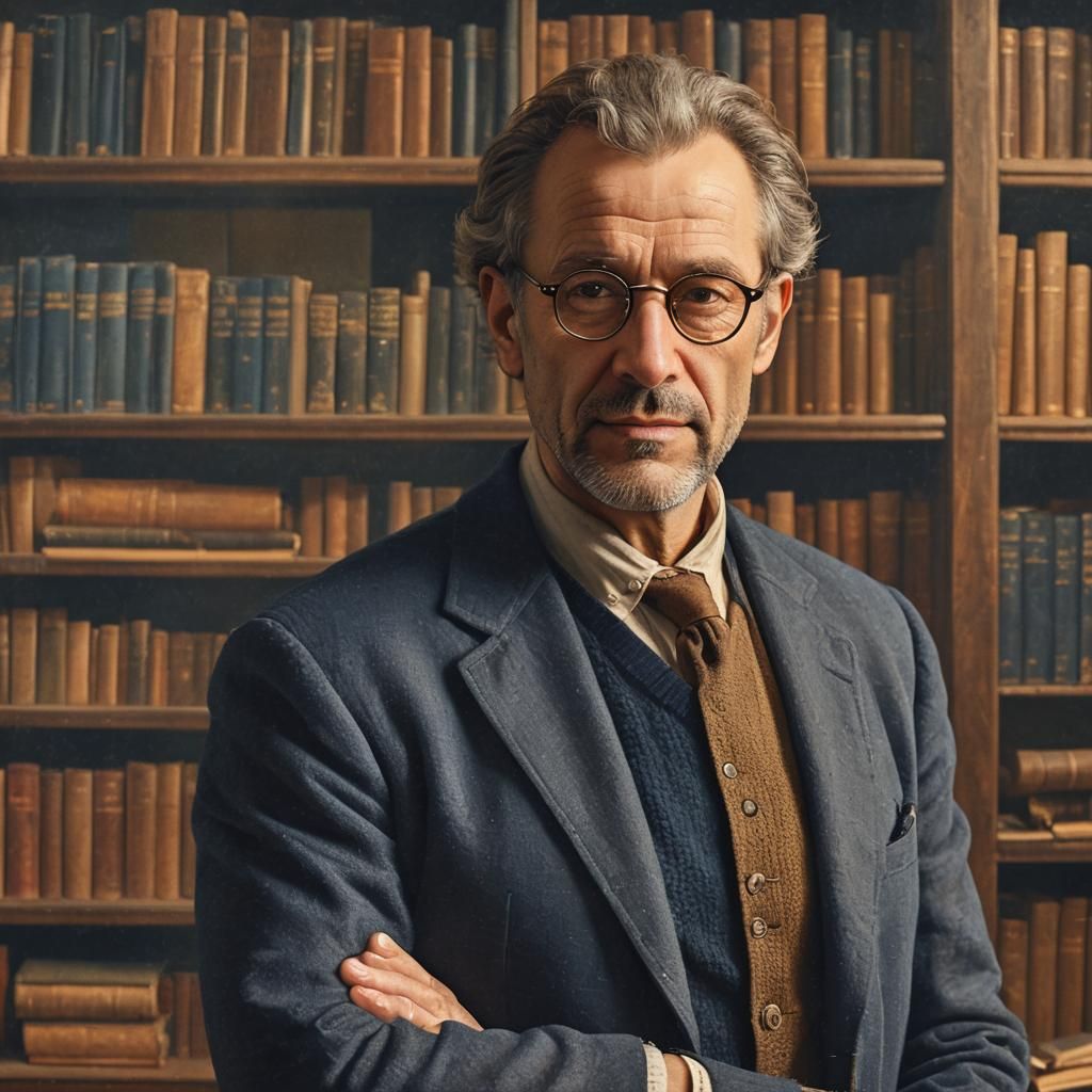 Charming Middle-Aged Man in Rembrandt Style