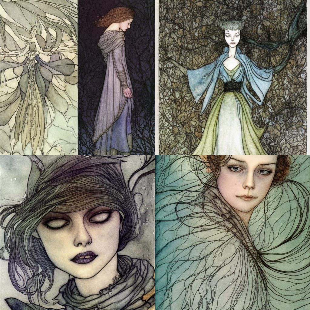 Enchanted Forest Illustration in Classic Style