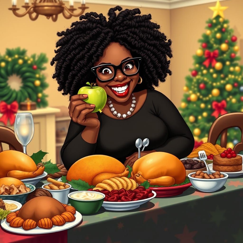 Vibrant Holiday Gathering in Whimsical Pixar Style