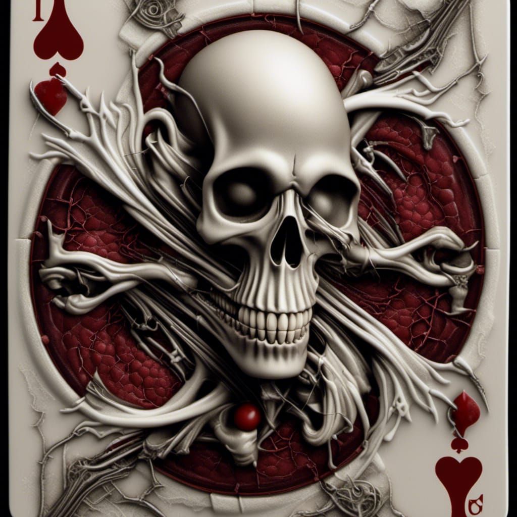 Dark Playing Card of Pain and Misery