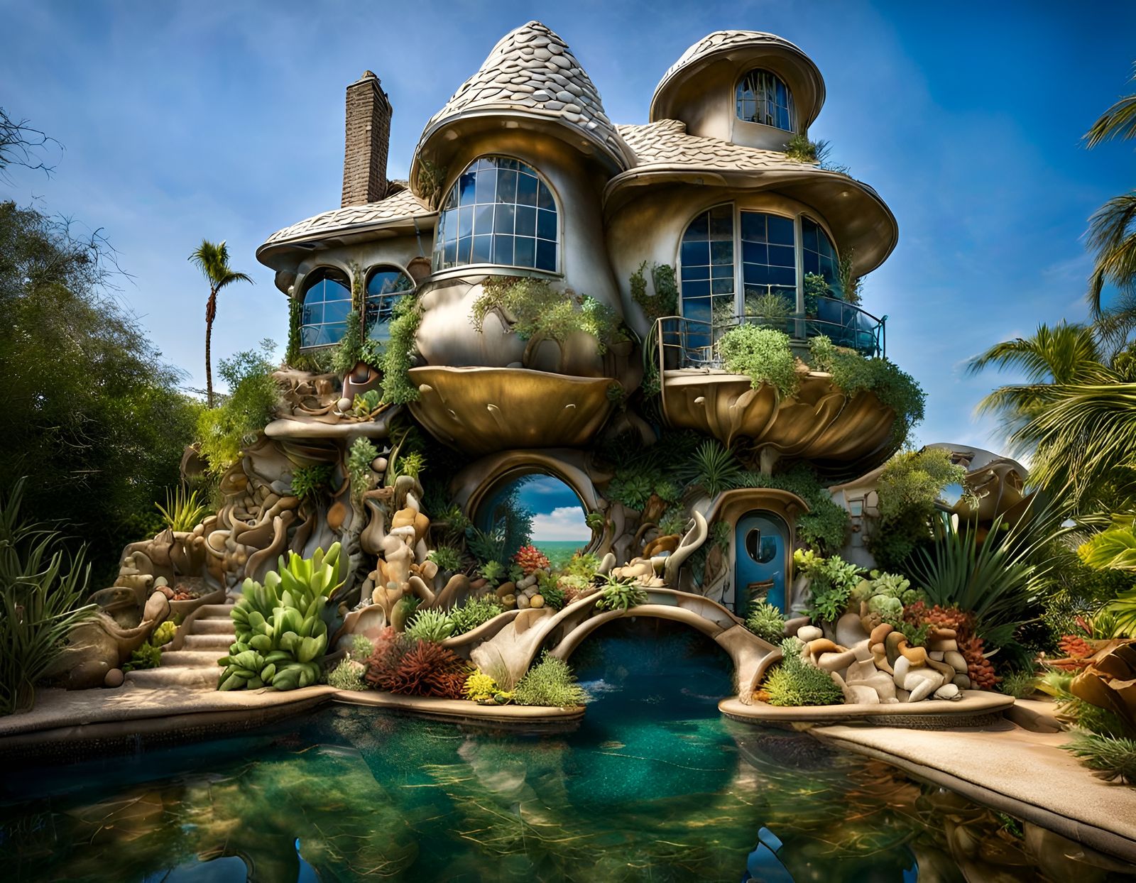 Underwater City with Steamnouveau Architecture