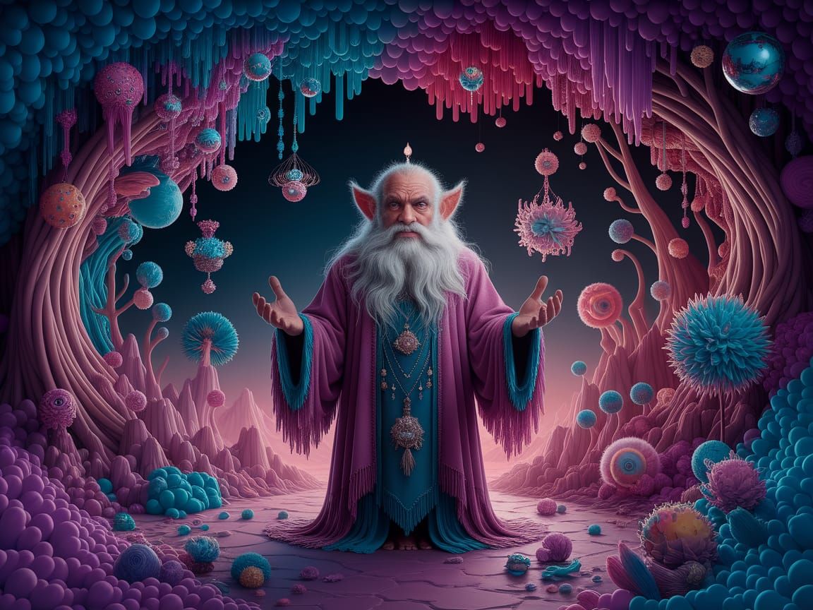 Surreal Shaman in a Psychedelic World: Digital Art