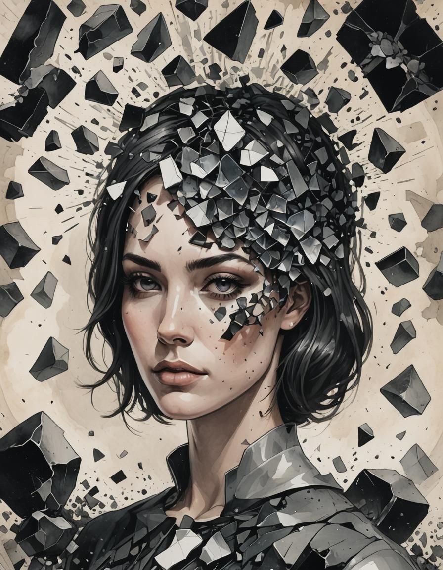 Cross Section of a Head Full of Glass