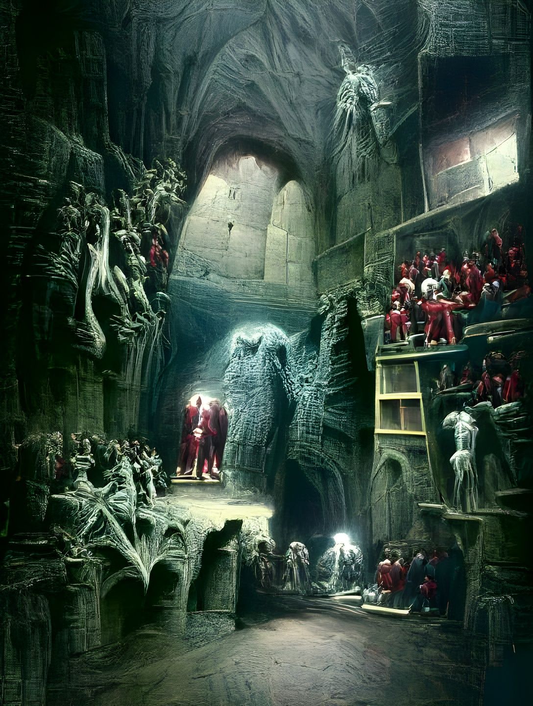 Gustave Doré Style Dungeon Interior
